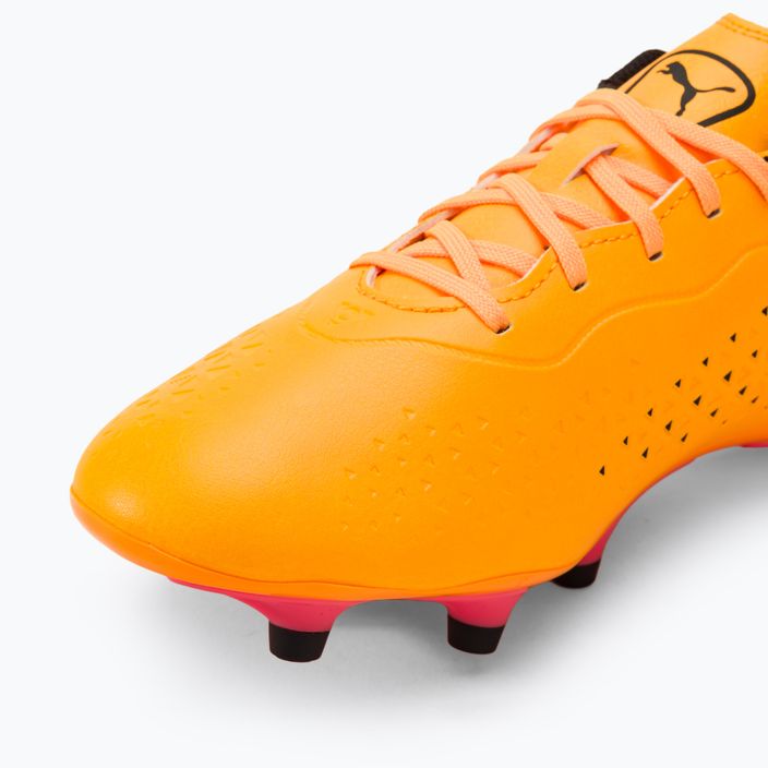 PUMA King Match Fg/Ag sun stream/puma black/sunset glow futballcipő 7