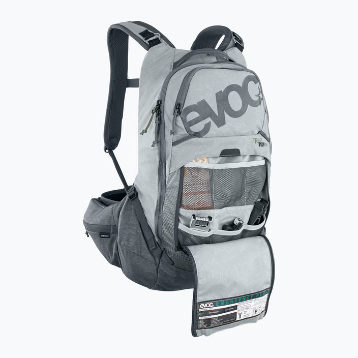 EVOC Trail Pro 16 l kő/karbon szürke kerékpáros hátizsák 8
