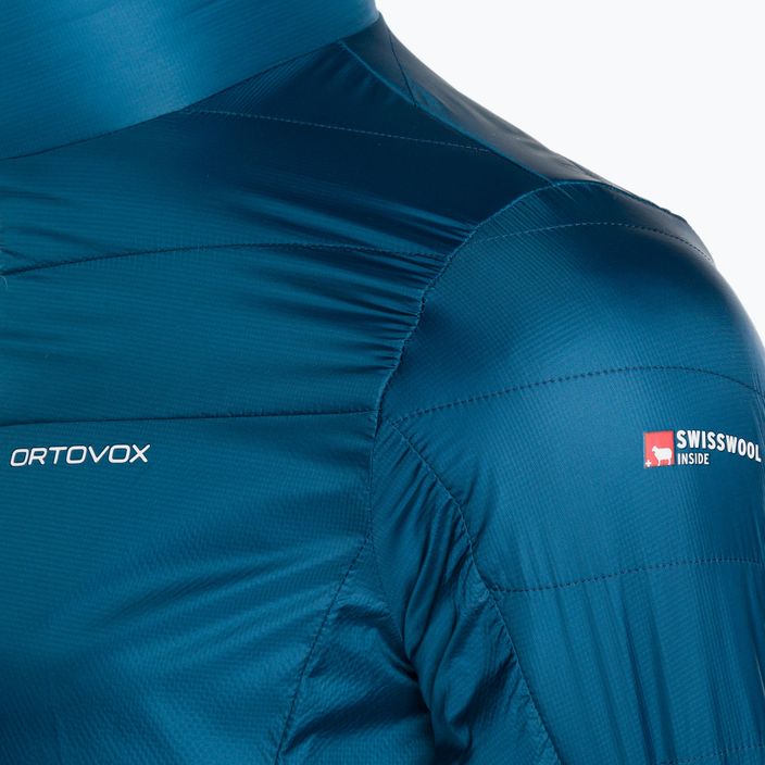 Férfi Ortovox Swisswool Piz Boval hibrid kabát kék fordítható 6114100041 7