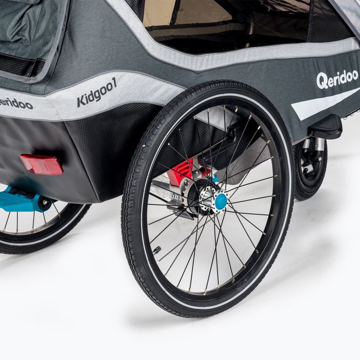 Qeridoo Kidgoo1 együléses kerékpár utánfutó Sport szürke Q8S-20-G 5