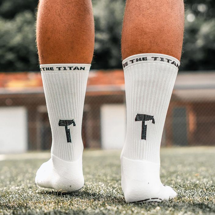 Futball zokni T1TAN Grip Socks white 6