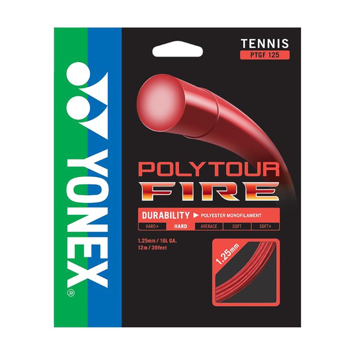 Tenisz Stretch YONEX Poly Tour Tour Fire Set piros 2