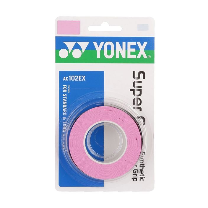 Tollaslabda ütő burkolatok YONEX AC 102 EX 3 db francia rózsaszín 2