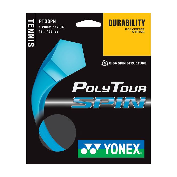 Tenisz Stretch YONEX Poly Tour SPIN készlet kék 2