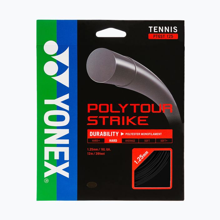 Tenisz húr YONEX Poly Tour Strike szett fekete