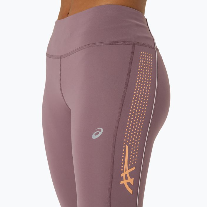 ASICS női futó leggings Icon poros lila / fakó narancssárga 5