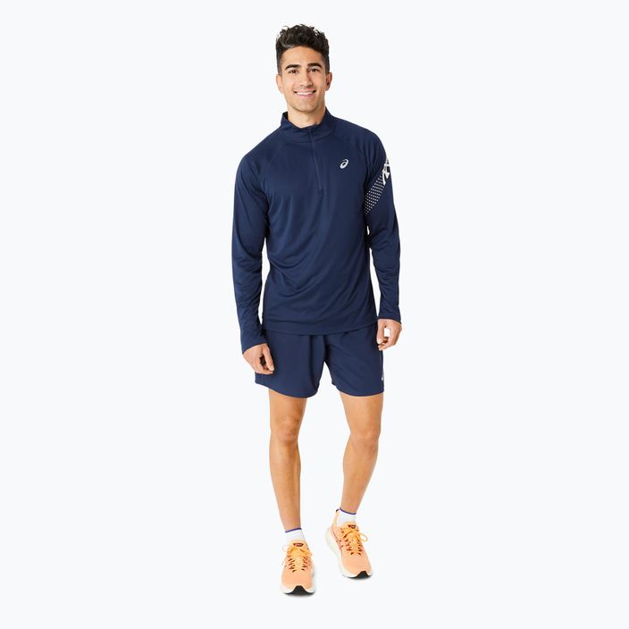 Férfi ASICS Icon 1/2 Zip teljesítmény kék expanse hosszú ujjú futócipő 2