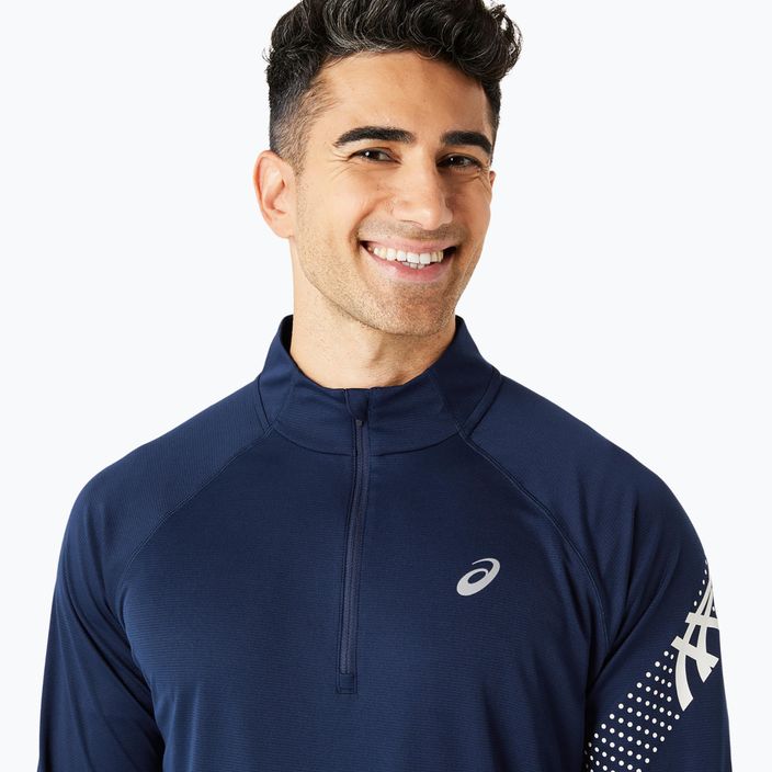 Férfi ASICS Icon 1/2 Zip teljesítmény kék expanse hosszú ujjú futócipő 4