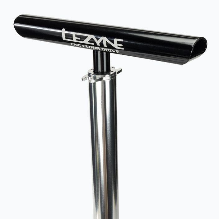 kerékpárpumpa Lezyne CNC Floor Drive 3.5 gloss silver 3