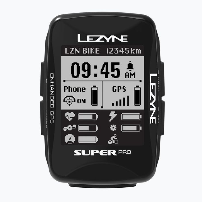 Lezyne Super Pro GPS kerékpárszámláló fekete 2