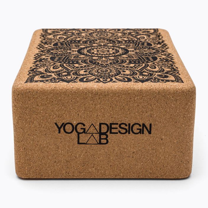 Yoga Design Lab parafa jógakocka barna BL-Cork-Mandala fekete 2