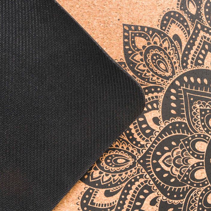 Yoga Design Lab Cork barna jógamatrac CorM-1.5-Mandala fekete 4