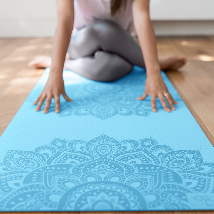 Yoga Design Lab Flow Pure jógaszőnyeg kék FM-6-Pure Mandala Aqua 6