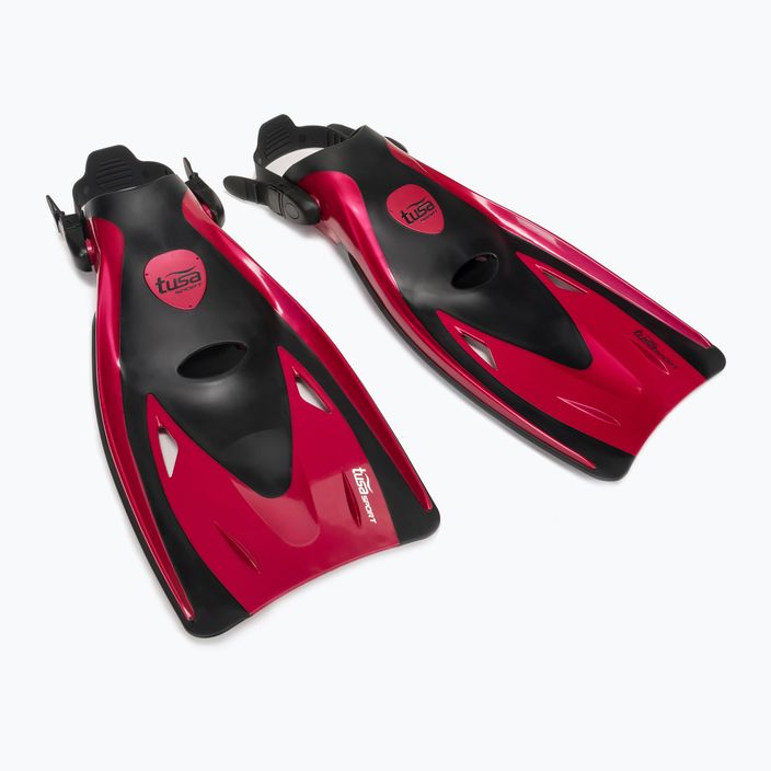 TUSA búvárszett maszk + snorkel + uszony piros UP-3521 2