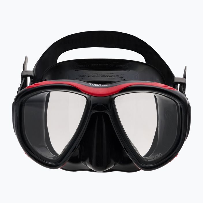 TUSA Powerview maszk + snorkel Fekete-piros UC 2425 2