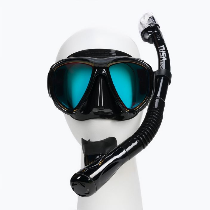 TUSA maszk + sznorkel POWERVIEW fekete UC 2425 MQB 2