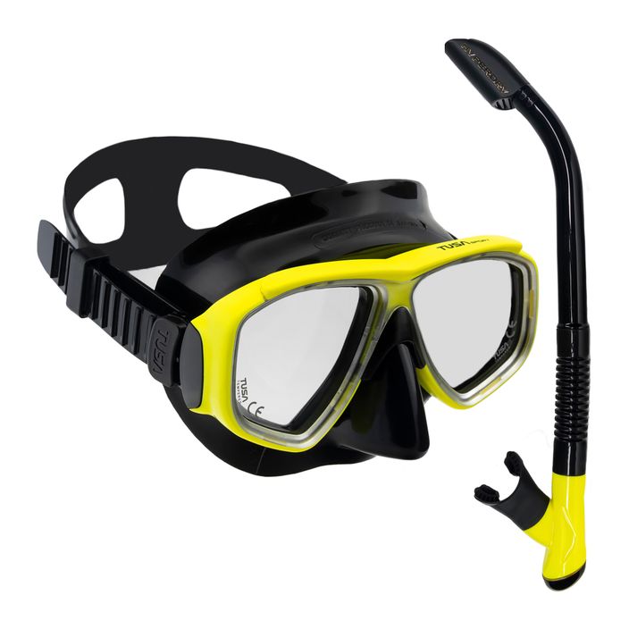 TUSA maszk + snorkel szett fekete/sárga UC-7519P 2