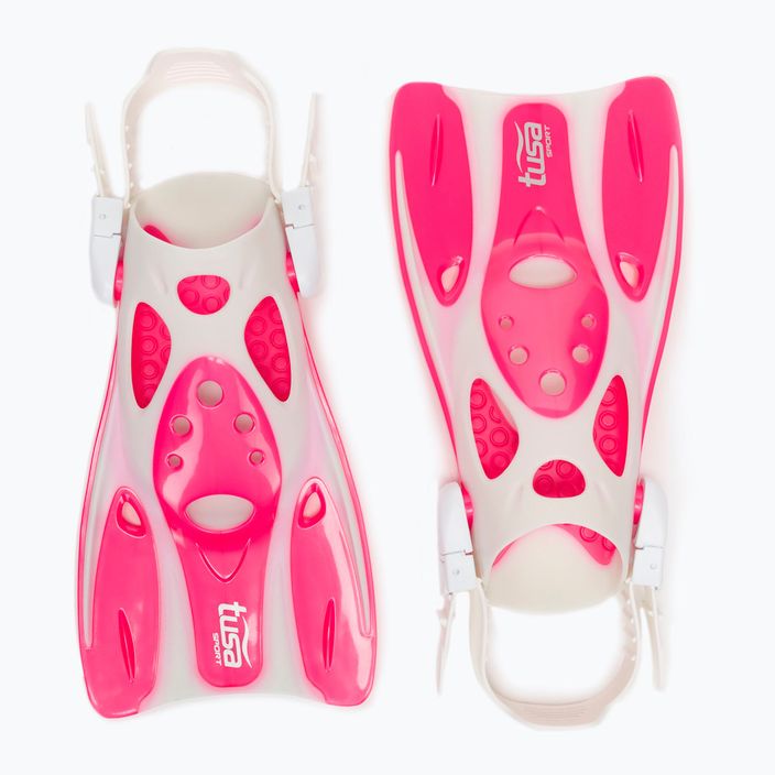 TUSA búvárszett maszk + snorkel + uszony rózsaszín UP-0201 3