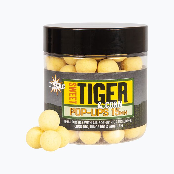 Dynamite Baits Sweet Tiger Corn Pop Up 15mm sárga ADY041015 úszó ponty golyók