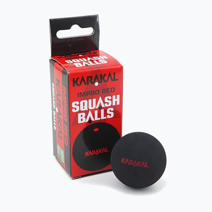 Karakal Impro Red Dot squash labdák 12 db fekete.