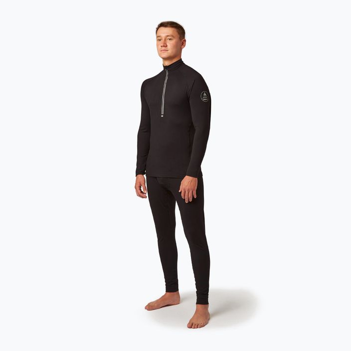 Férfi Surfanic Bodyfit Zip Neck thermo pulóver fekete 2
