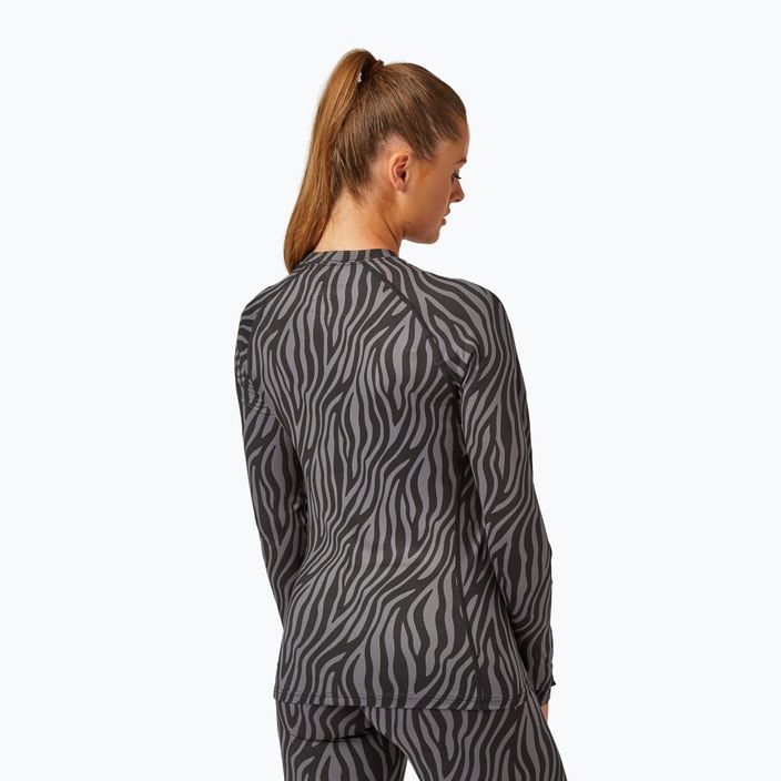 Női Surfanic Cozy Limited Edition Crew Neck termikus hosszú ujjú fekete zebra 3