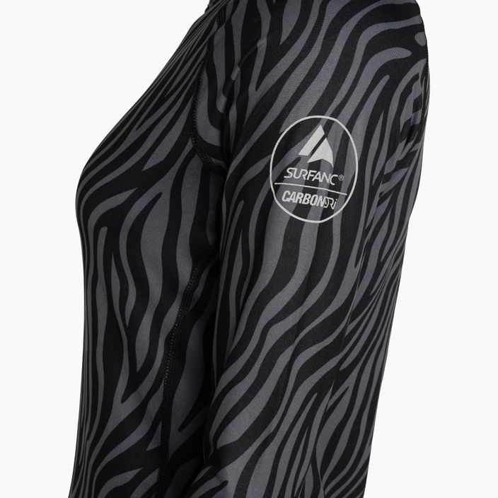 Női Surfanic Cozy Limited Edition Crew Neck termikus hosszú ujjú fekete zebra 7
