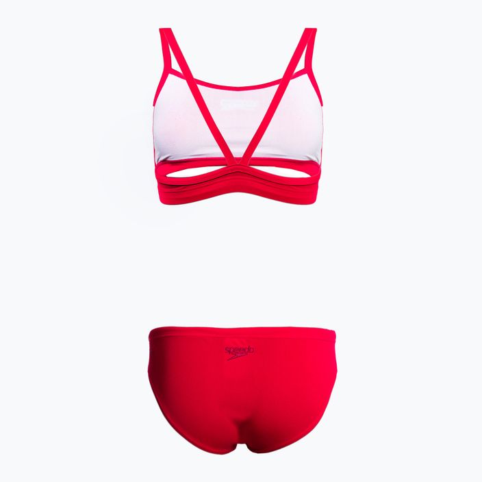 Női kétrészes fürdőruha Speedo Essential Endurance+ Thinstrap Bikini piros 126736446 2