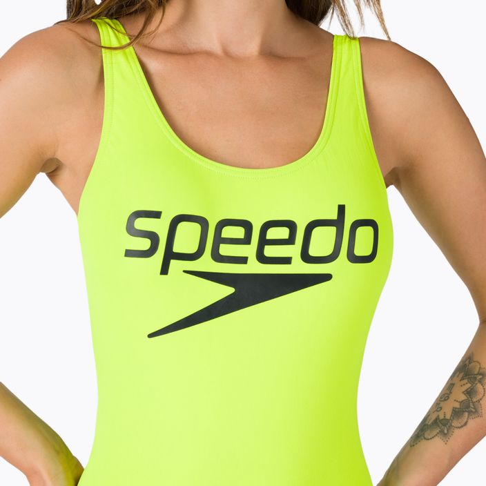 Női egyrészes fürdőruha Speedo Logo Deep U-Back F381 sárga 12369F381 4