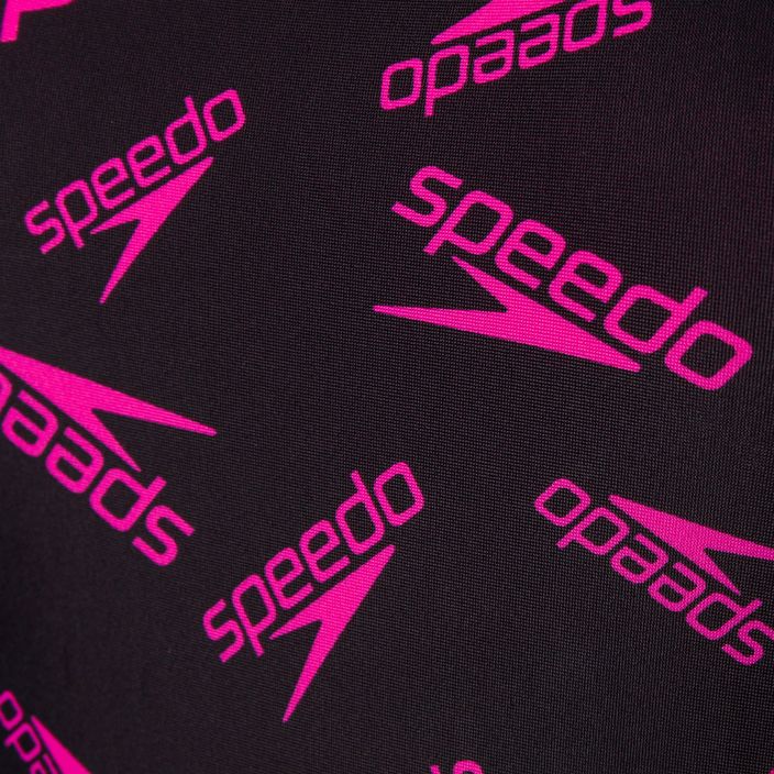 Speedo Boom Logo Allover Medalist női egyrészes fürdőruha G118 Fekete rózsaszín 12199G118 3