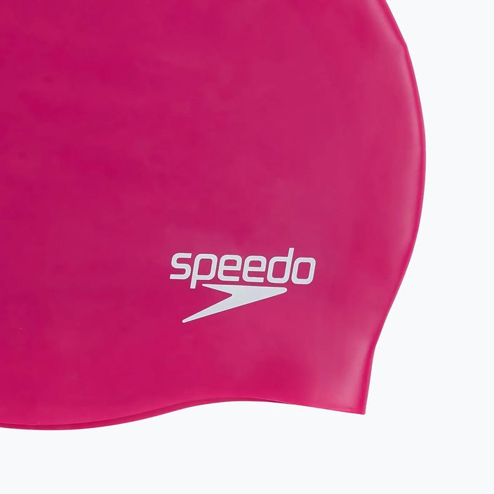 Speedo Egyszínű, formázott szilikon úszósapka rózsaszín 68-70984B495 4