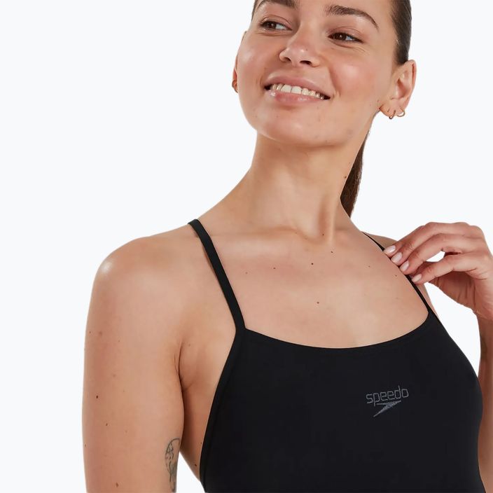 Speedo női egyrészes fürdőruha Endurance+ Thinstrap fekete 6