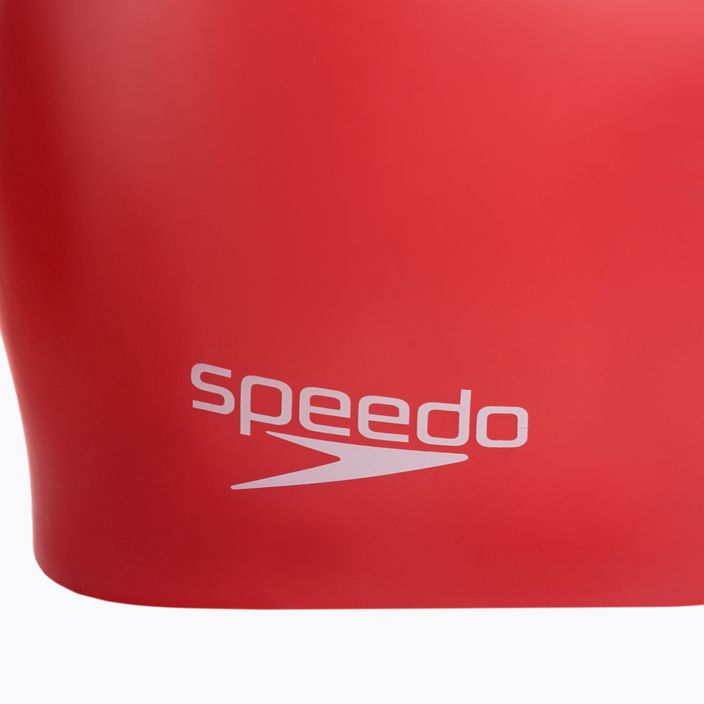 Speedo Plain Moulded szilikon úszósapka piros 68-70984 3
