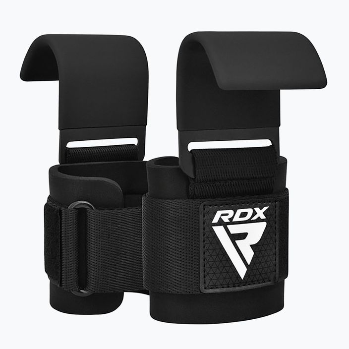 Súlyemelő hevederek RDX Gym Hook Plus fekete