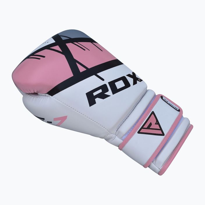 Női bokszkesztyű RDX BGR-F7 fehér és rózsaszín BGR-F7P 9