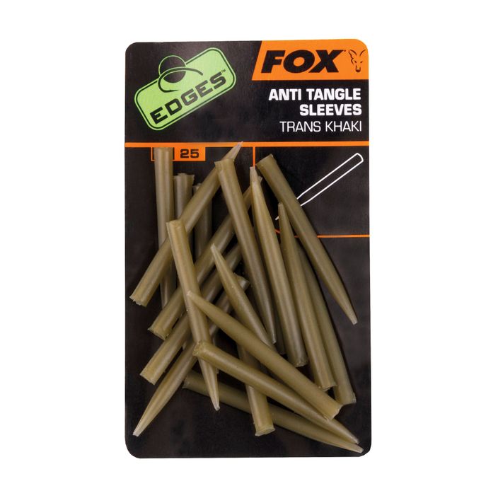 FOX Edges gubancolódásgátló hüvelyek 25 db. Trans Khaki CAC481 2
