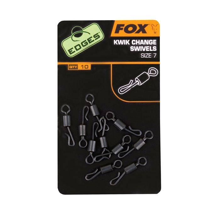 Fox Edges Kwik Change Swivels horgászcsavarok fekete CAC485 2