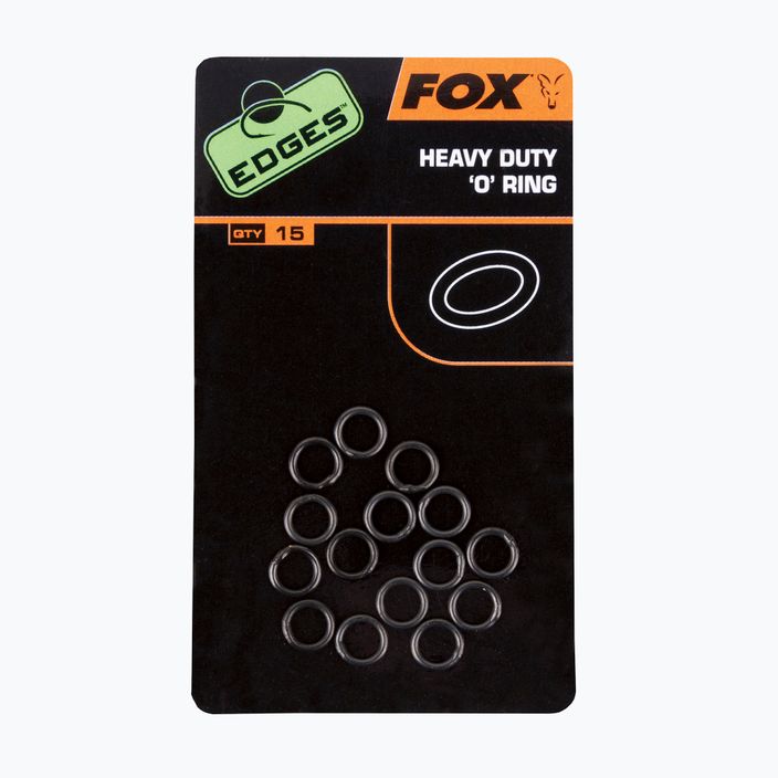 Fox Edges Heavy Duty O gyűrű ponty link gyűrűk 15 db fekete CAC496
