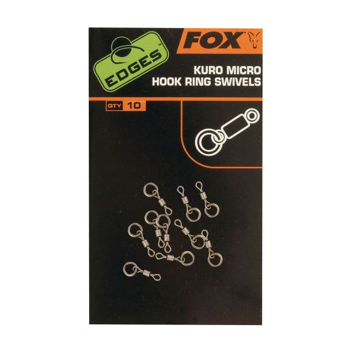 Fox Edges Kuro Micro Hook Ring Carp Swivels ezüst CAC586 2