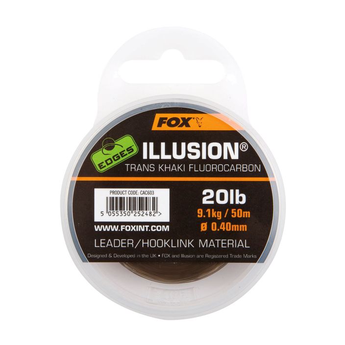 Flurokarbon vonal Fox Edges Illusion Flurokarbon Leader zöld CAC604 2