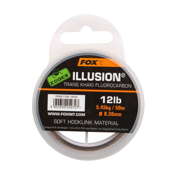 Fluorocarbon zsinór Fox Edges Illusion Soft Hooklink zöld CAC606 2