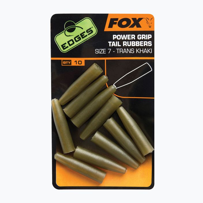 Fox Edges Surefit Tail Rubbers biztonságos klipszvédők 10 db. Trans Khaki CAC637