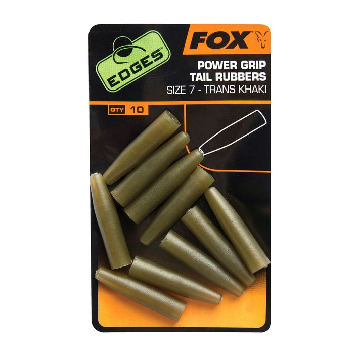 Fox Edges Surefit Tail Rubbers biztonságos klipszvédők 10 db. Trans Khaki CAC637 2