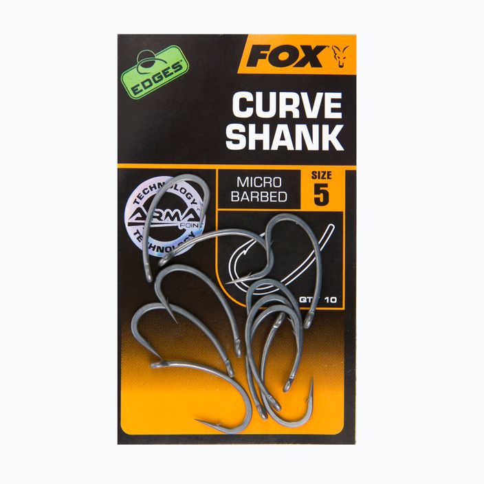 Fox Edges pontyhorgok Armapoint Curve Shank Méret szürke CHK195 2