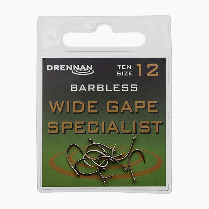Drennan Wide Gape Specialist horog nélküli horog ezüst HEWGSB012