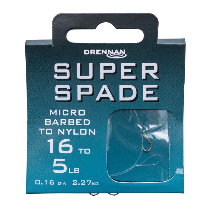 Drennan Super Spade metódusú előkés horog horoggal + zsinór 8 db átlátszó HNSSPM012 2