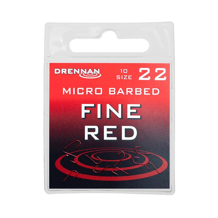 Drennan Fine Red úszókampó piros HSFR022 2