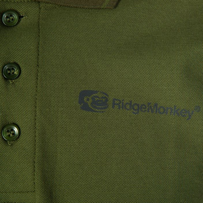 Férfi RidgeMonkey Apearel Dropback Polo ing zöld RM266 3