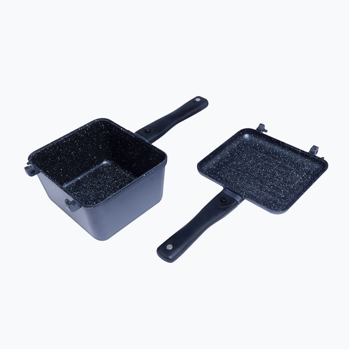 RidgeMonkey Connect Deep Pan és Griddle Granite Edition Serpenyős serpenyő serpenyővel Fekete RM778 termékkészlet 5
