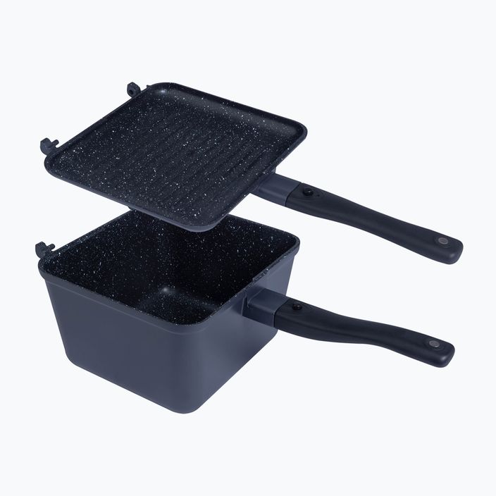 RidgeMonkey Connect Deep Pan és Griddle Gránit kiadású serpenyő és serpenyő készlet Fekete RM779 6